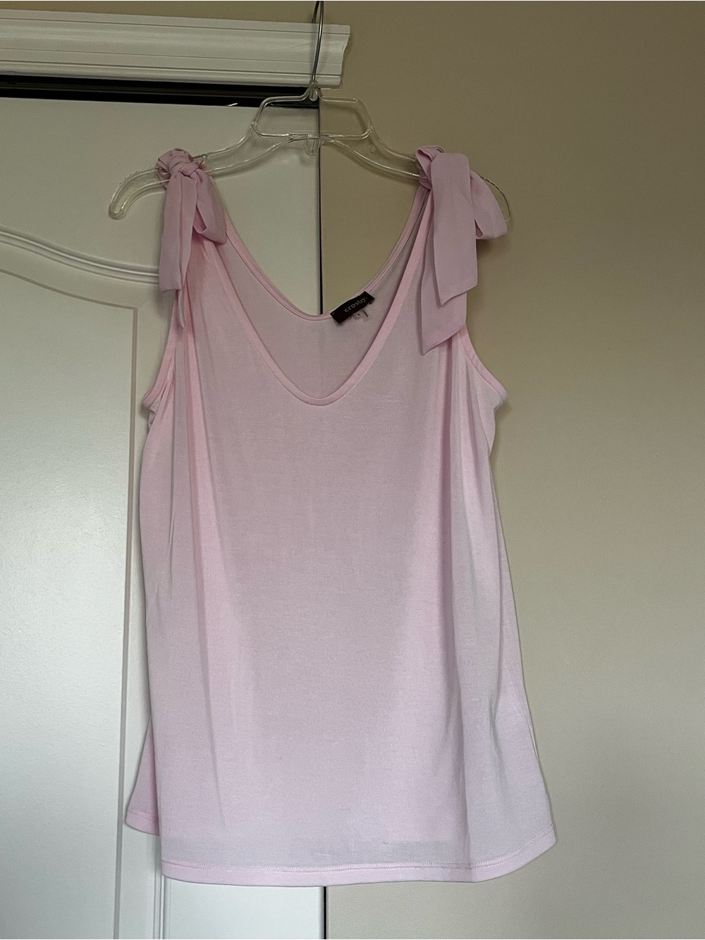 crosby. Light Pink Tie-Shoulder Tank Top